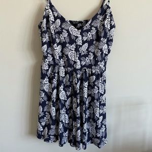 Forever21 navy patter romper size M